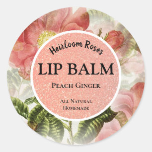 Rosas De Aquarelas - Adesivos De Produtos De Balm 
