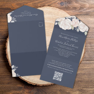 Rosas de Blush on-line RSVP Rfloral de Código QR E