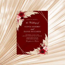 Rosas de Borgonha e Convite para Casamento de Gras