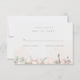 Rosas De Casamento RSVP Sem Escolha De Refeição