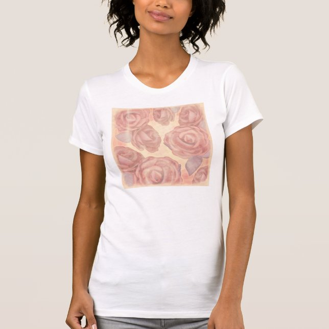 Rosas de chá, t-shirt (Frente)