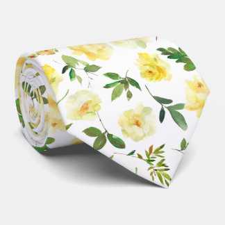 Rosas de Creme Amarelo e Branco Gravata