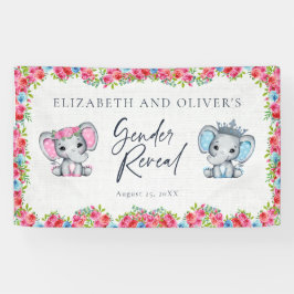 Rosas de Elefante Rosa e Azul - Revelação de Gêner
