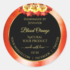 Rosas de etiquetas de produto preto vermelho-alara