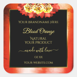 Rosas de etiquetas de produto preto vermelho-alara