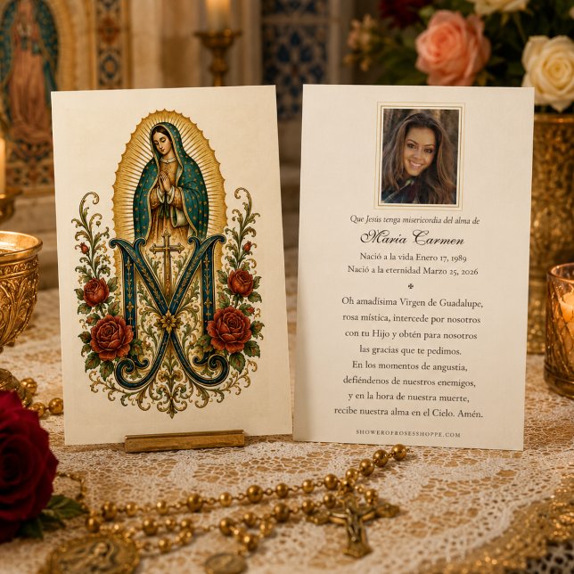 Rosas de Guadalupe Oração Memorial Funerária Catól (Criador carregado)
