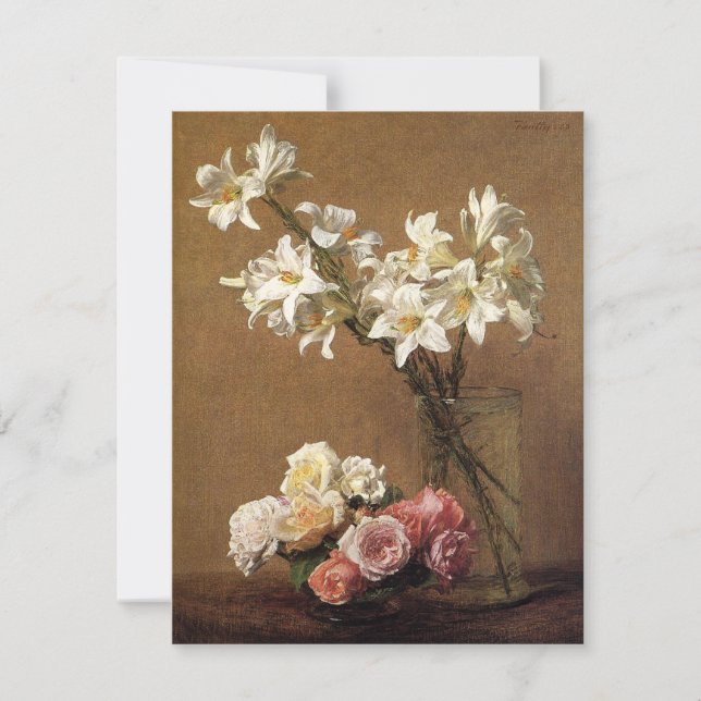 Rosas de Henri Fantin-Latour e Convites de Lírios (Frente)