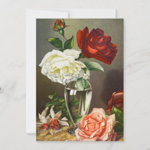 Rosas de Jardim Antigas em um Vaso de Vidro