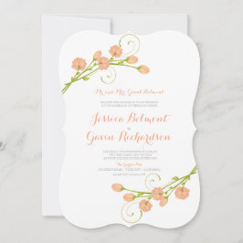 Rosas de Jardim Coral - Convite para Casamento