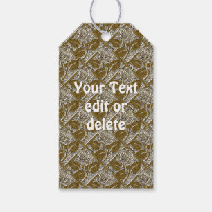 Rosas de metal-01-Prata, Etiquetas de presentes Do