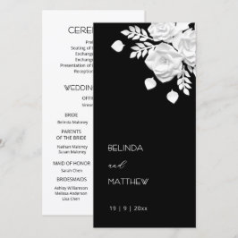 Rosas de papel cortadas em preto e branco | Progra