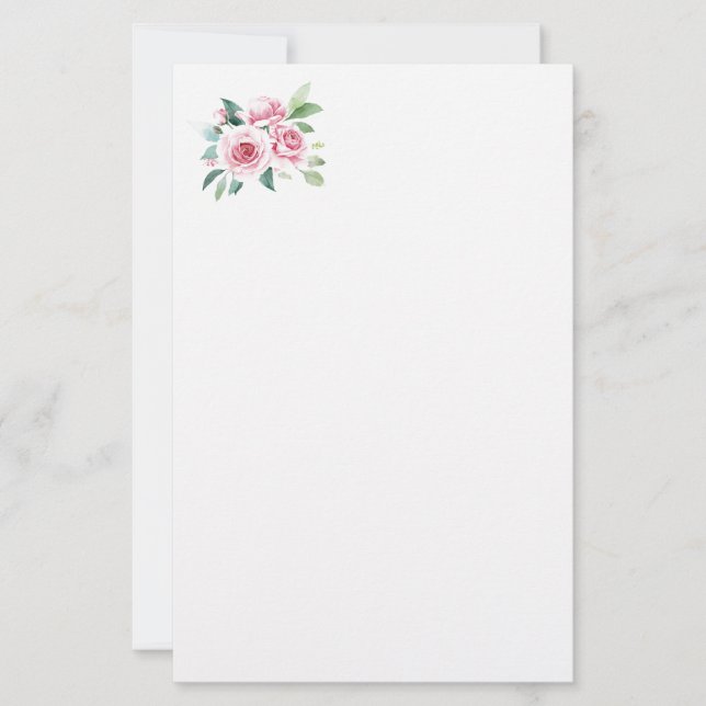 Rosas de papel para artigos de papelaria (Frente)
