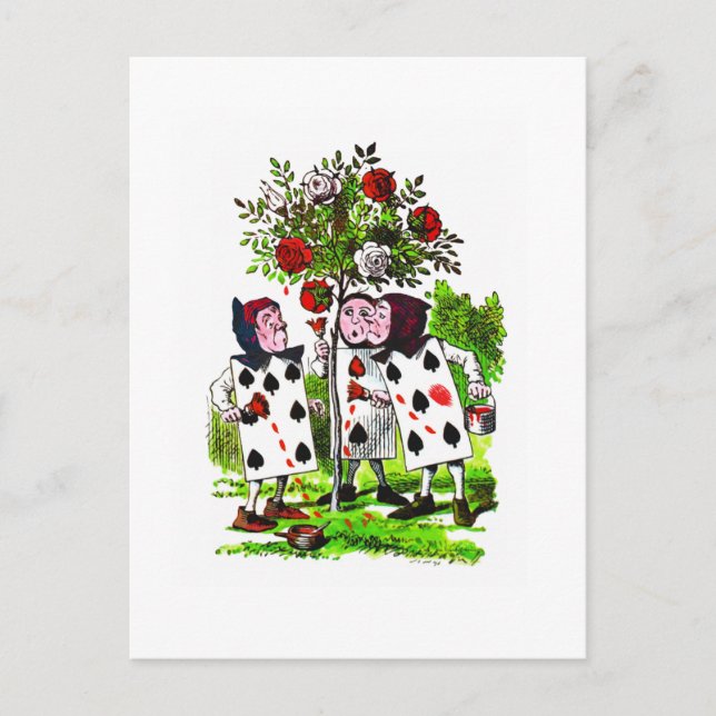 Rosas de pintura vermelho - Cartão postal / Convit (Frente)