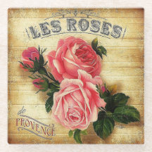 Rosas de Provença, Porta copos de Vidro França