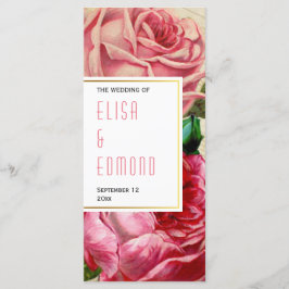 Rosas de vindima no programa de casamentos florais
