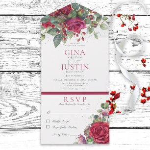 Rosas de vinho tinto russo de inverno sem Janto