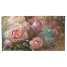 Rosas De Vintagem Roxos Pintados Em Estilo Holandê