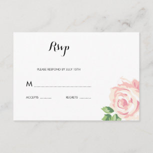 Rosas do vintage que Wedding o cartão da resposta