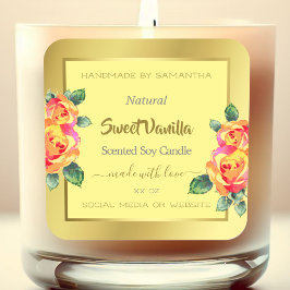 Rosas Dourados de etiquetas de embalagem de produt