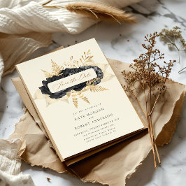 Rosas Dourados Pretos Com Aquarela Salvar A Data