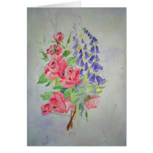 Rosas e digital do cartão