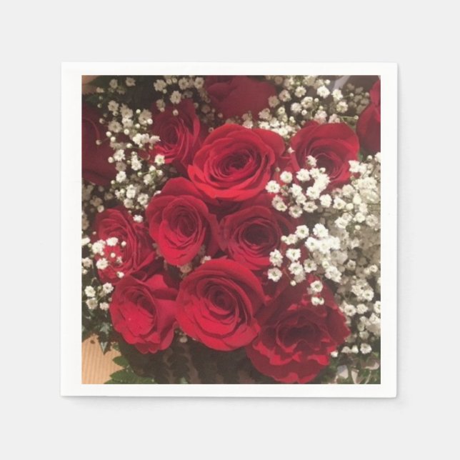 Rosas e guardanapos para bebê (Frente)