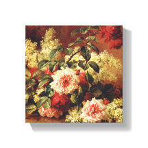 Rosas e Mahogany por de Longpre Canvas