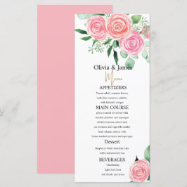Rosas e Menus de Casamento Eucalyptus