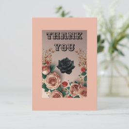 Rosas Elegante Cartões de agradecimentos plano