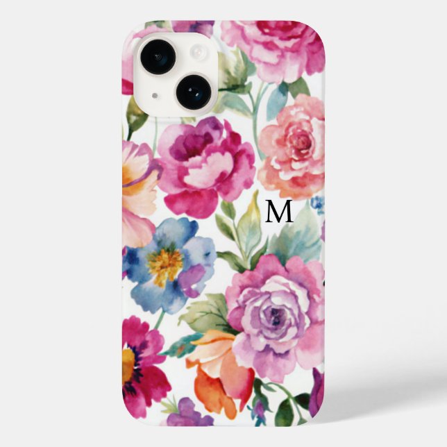 Rosas em Aquarela Elegante Desabrocham Nome Person (Verso)