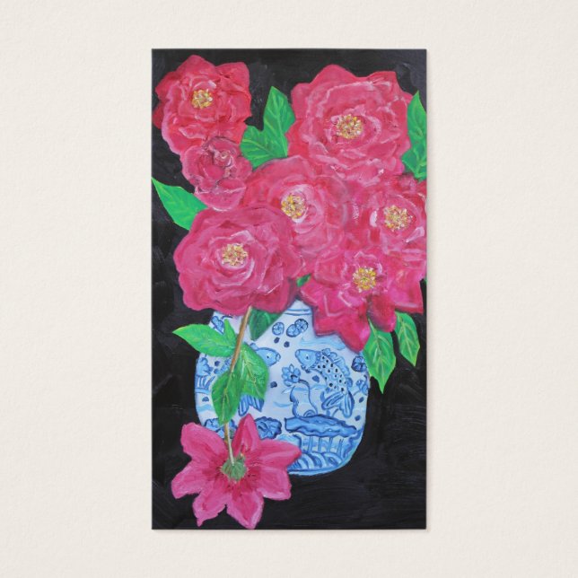 Rosas em chinês Vase (Frente)