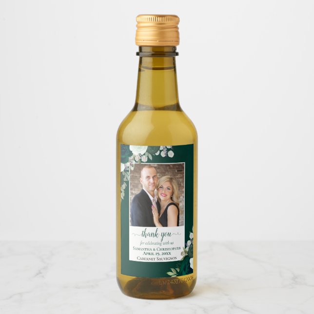 Rosas Emerald Green Boho Casamento Obrigado Mini (Frente)