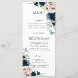 Rosas Escamoteadores Marinho Blue Floral Menu Casa