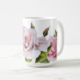 Rosas escultóricas em uma caneca clássica