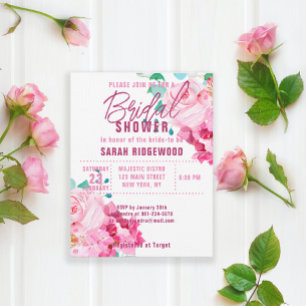 Rosas Florais cor-de-rosa Buquês Boêmia Chá de pan