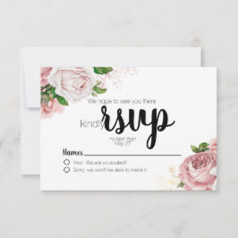 Rosas Florais Cor-de-Rosa Marinho Azul RSVP de Cas