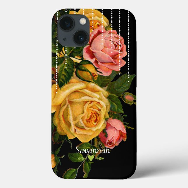 Rosas Florais Românticos de Herança Vintage (Verso)