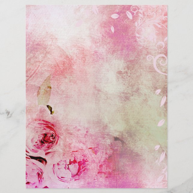 Rosas Florais Rosa (Frente)