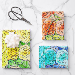 Rosas Flores de Jardim Arte Floral Amarelo Vermelh