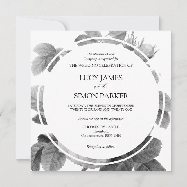 Rosas franceses monocromáticos elegantes (Frente)