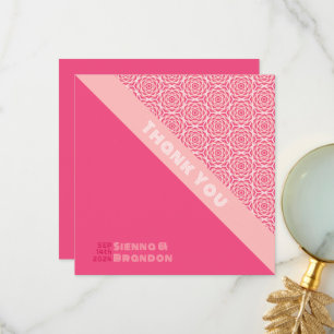 Rosas geométricos Cartões de agradecimentos de Cas