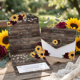 Rosas Girassóis Rústicos Casamento