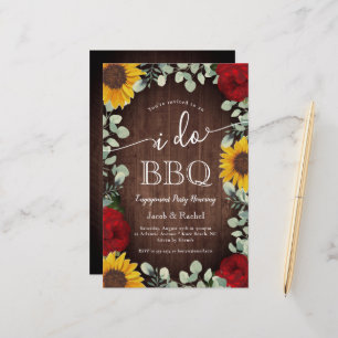 Rosas Girassóis Rústicos Eu Amo Churrasco Noivado