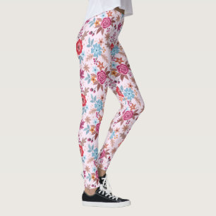 Rosas inspirados no outono - Leggings de Impressão