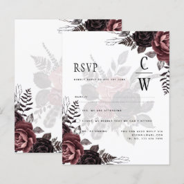 Rosas Negras Escuros de Borgonha Queda Inverno