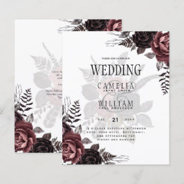 Rosas Negras Escuros de Borgonha Queda Inverno