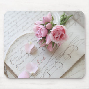 rosas no mousepad do século 18