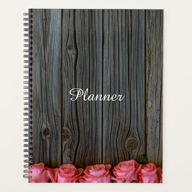 Rosas no Planejador de Madeira (Frente)