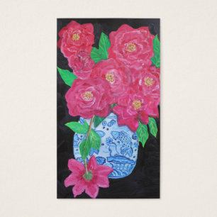 Rosas no vaso chinês