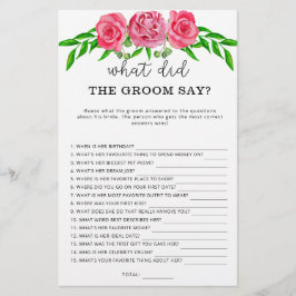 Rosas O que o noivo disse jogo de noiva